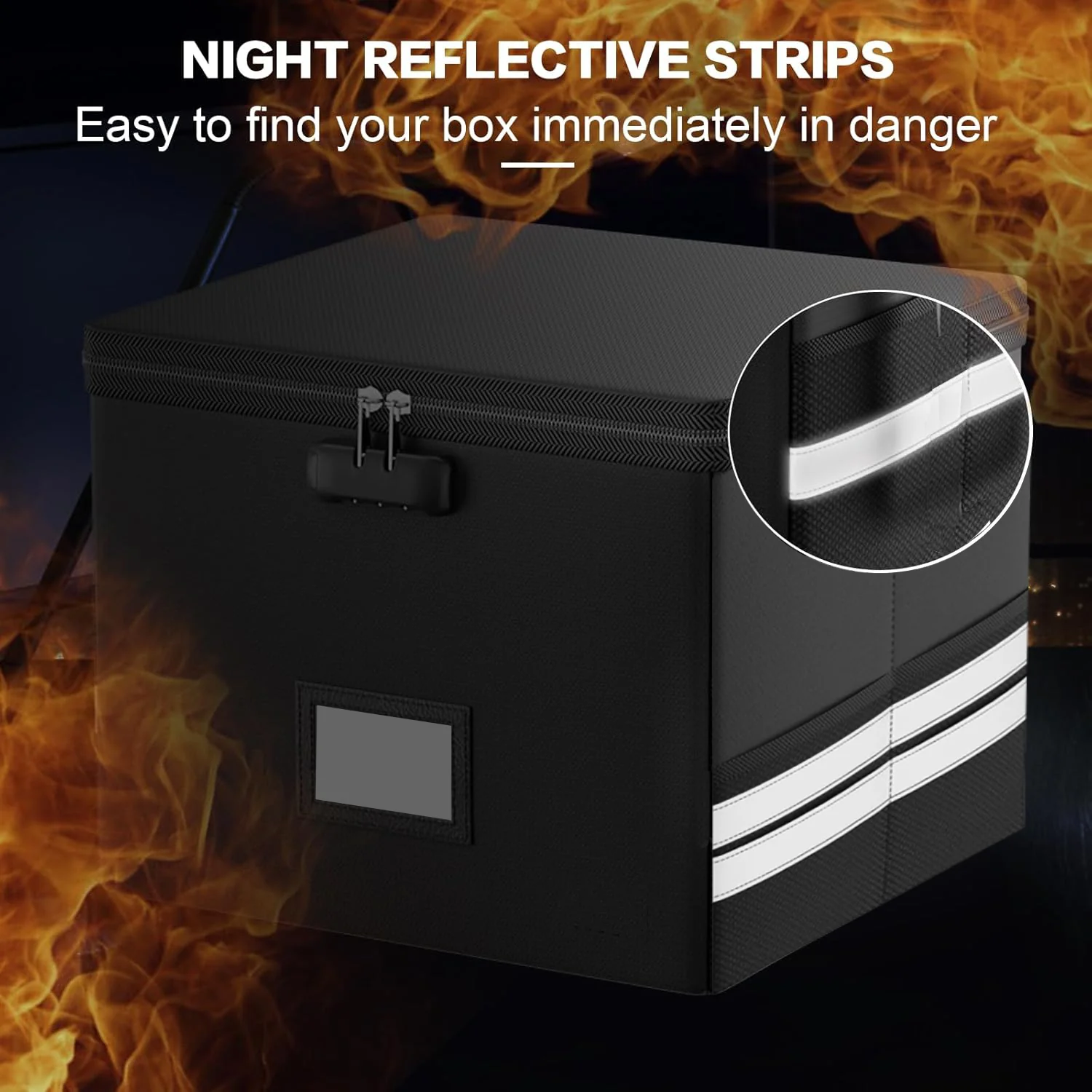 0624 File Box with Lock, Fireproof Multi-Layer Foldable Bag - Image 3