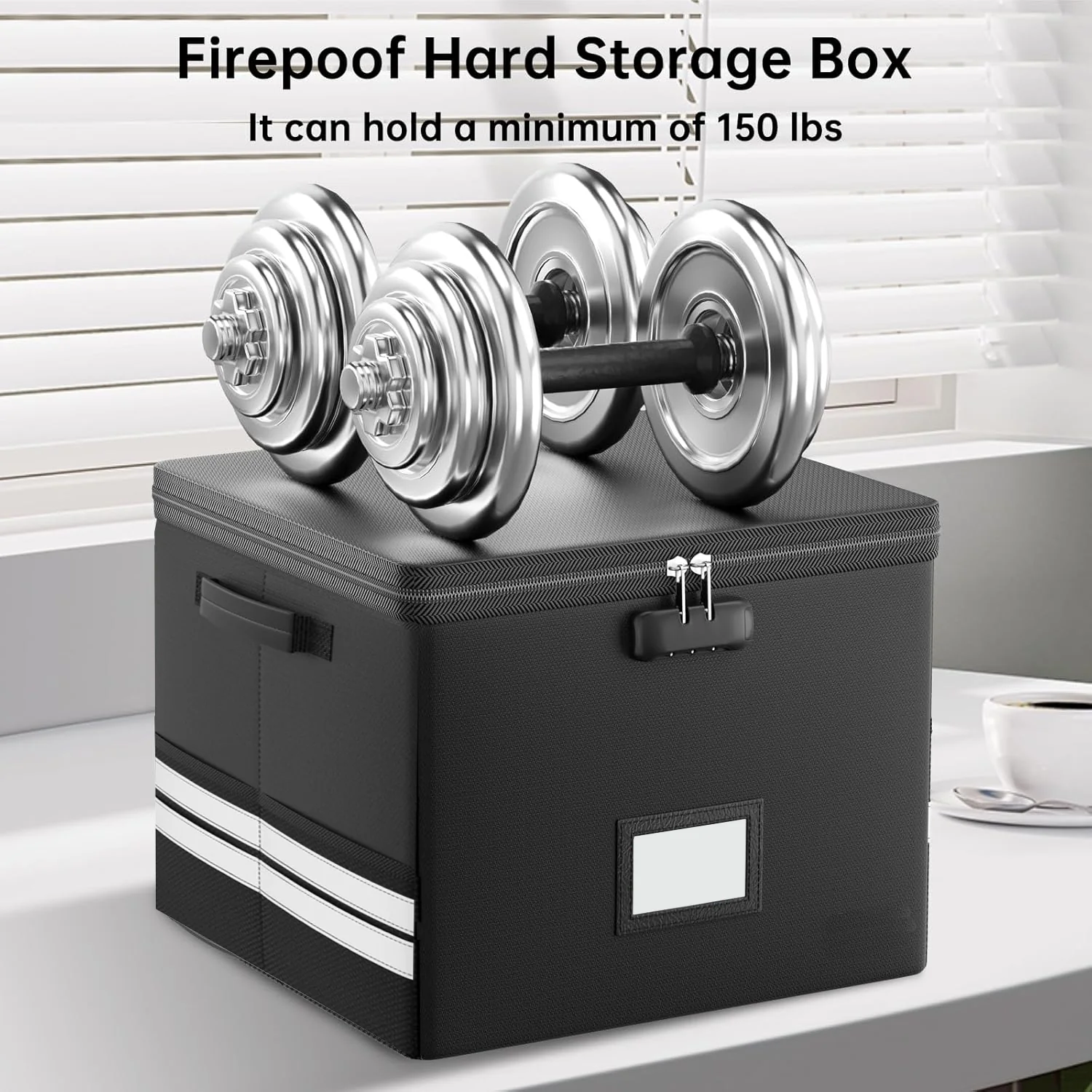 0624 File Box with Lock, Fireproof Multi-Layer Foldable Bag - Image 4