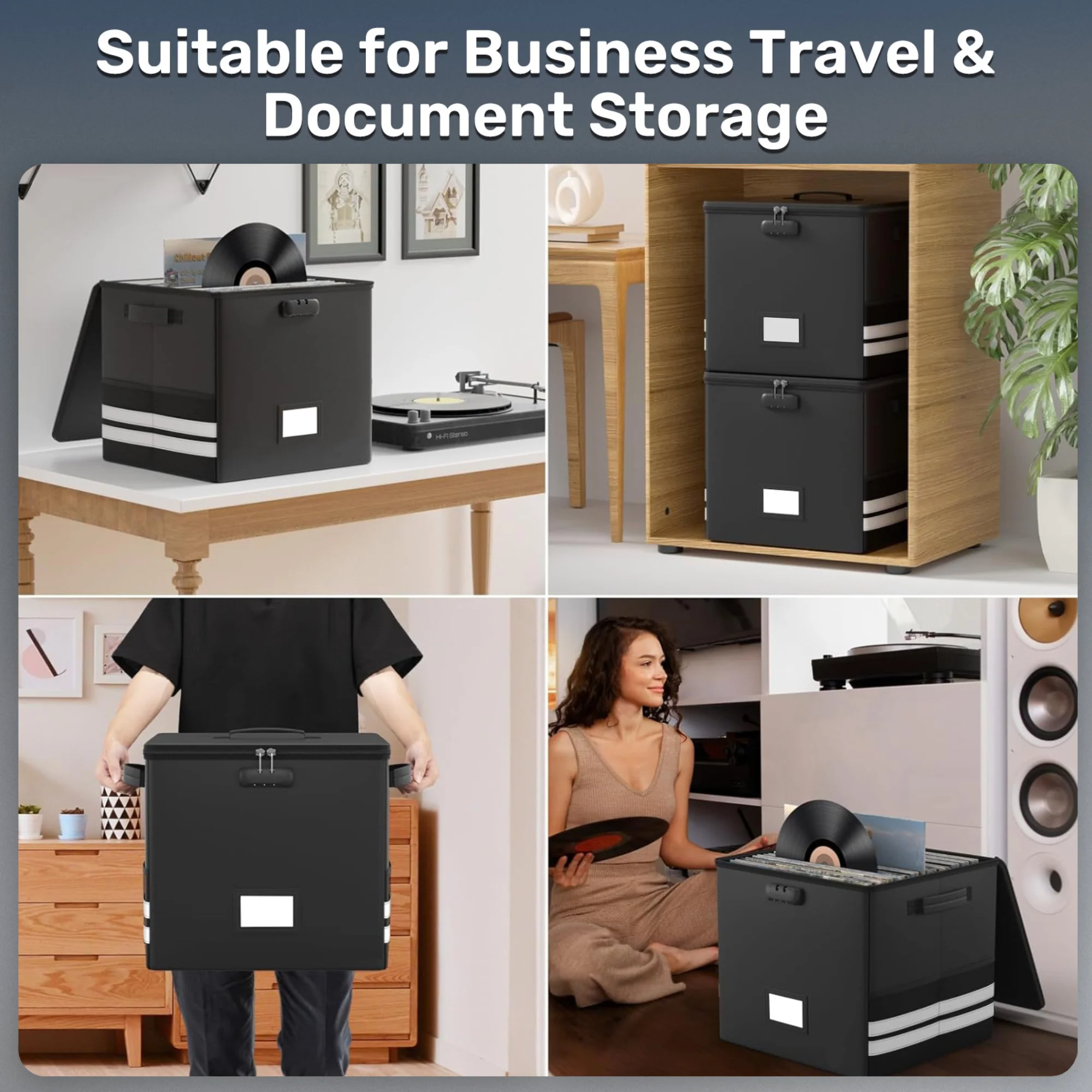 0624 File Box with Lock, Fireproof Multi-Layer Foldable Bag - Image 5