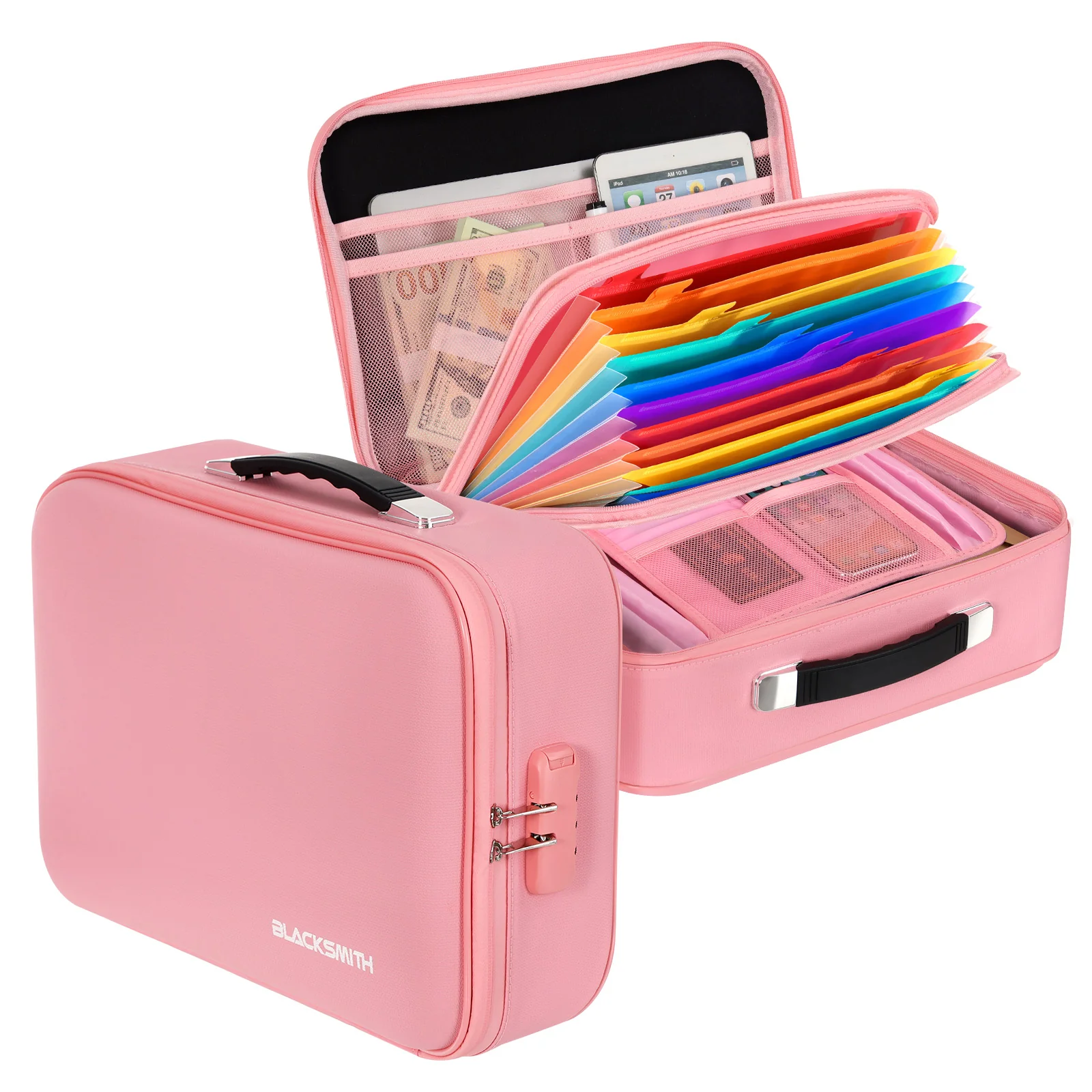 FB-A300201 File Box, Fireproof Portable Handle Case with Lock - Image 9