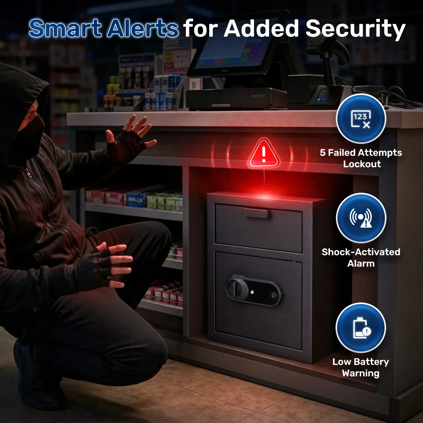 SF0801 Drop Safe, 2.0 Cu Ft Fingerprint Depository Box with Slot - Image 6
