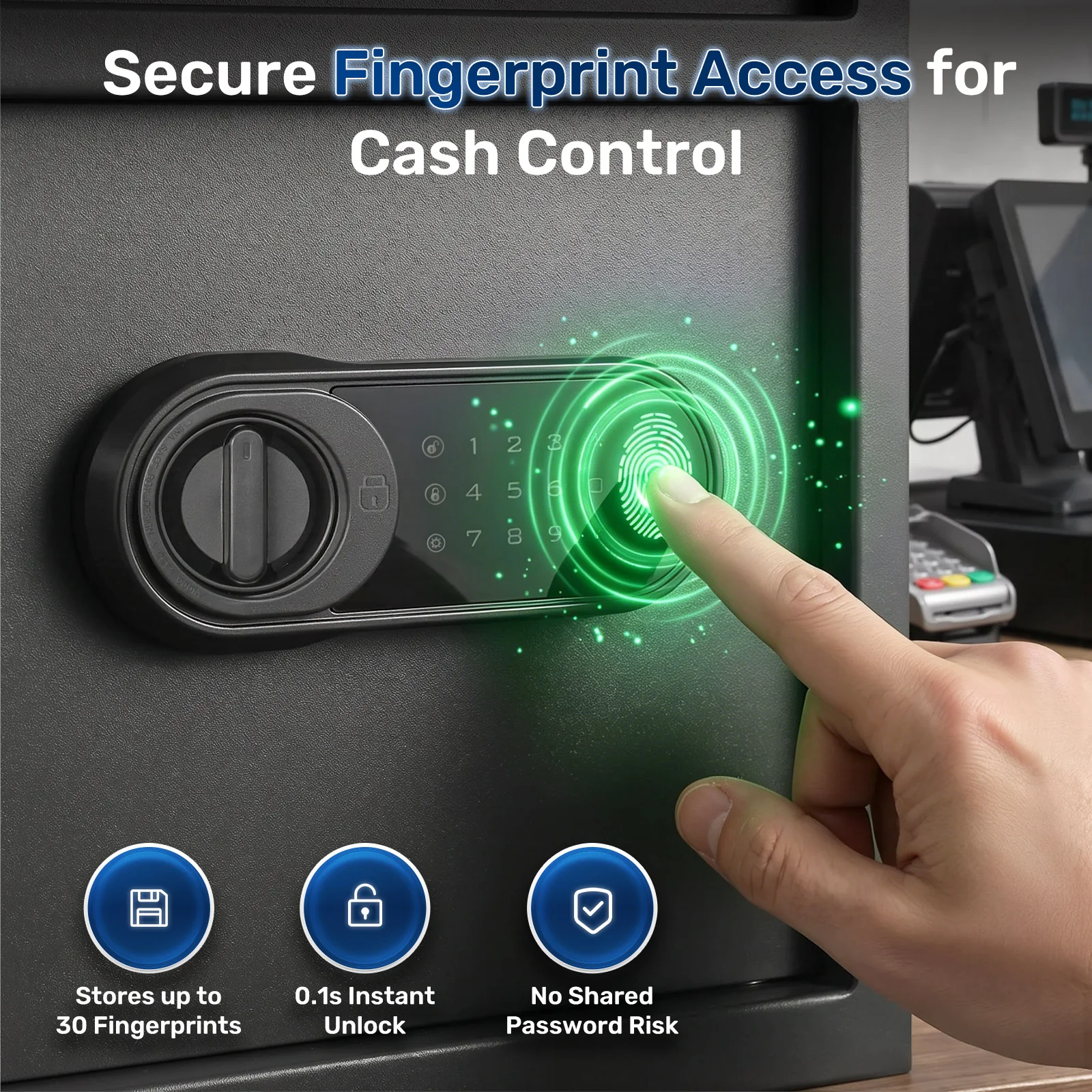 SF0802 Drop Safe, 2.8 Cu Ft Biometric Access Depository LockBox - Image 3