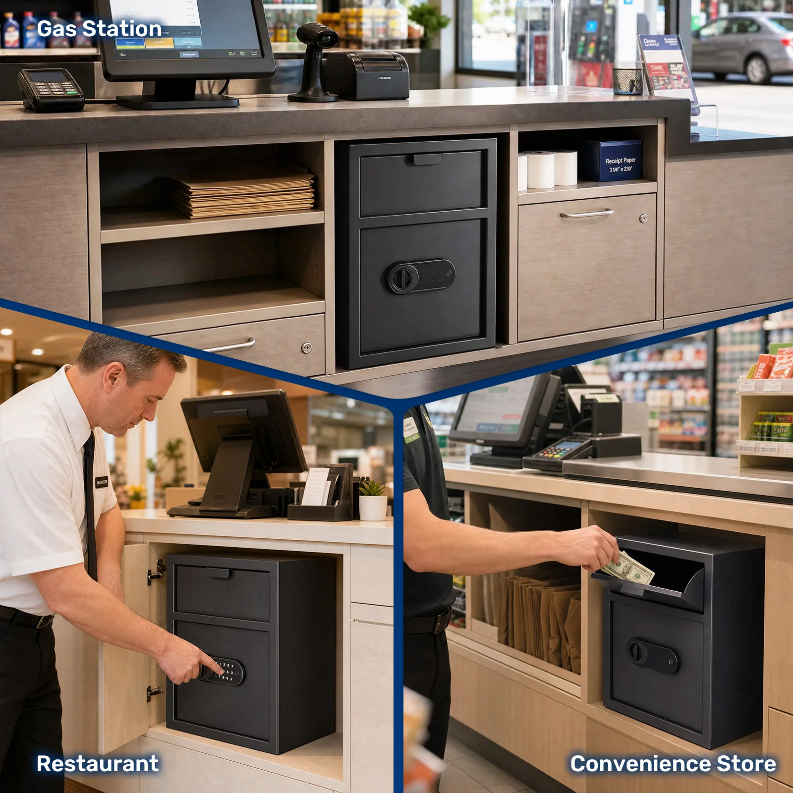 SF0802 Drop Safe, 2.8 Cu Ft Biometric Access Depository LockBox - Image 9