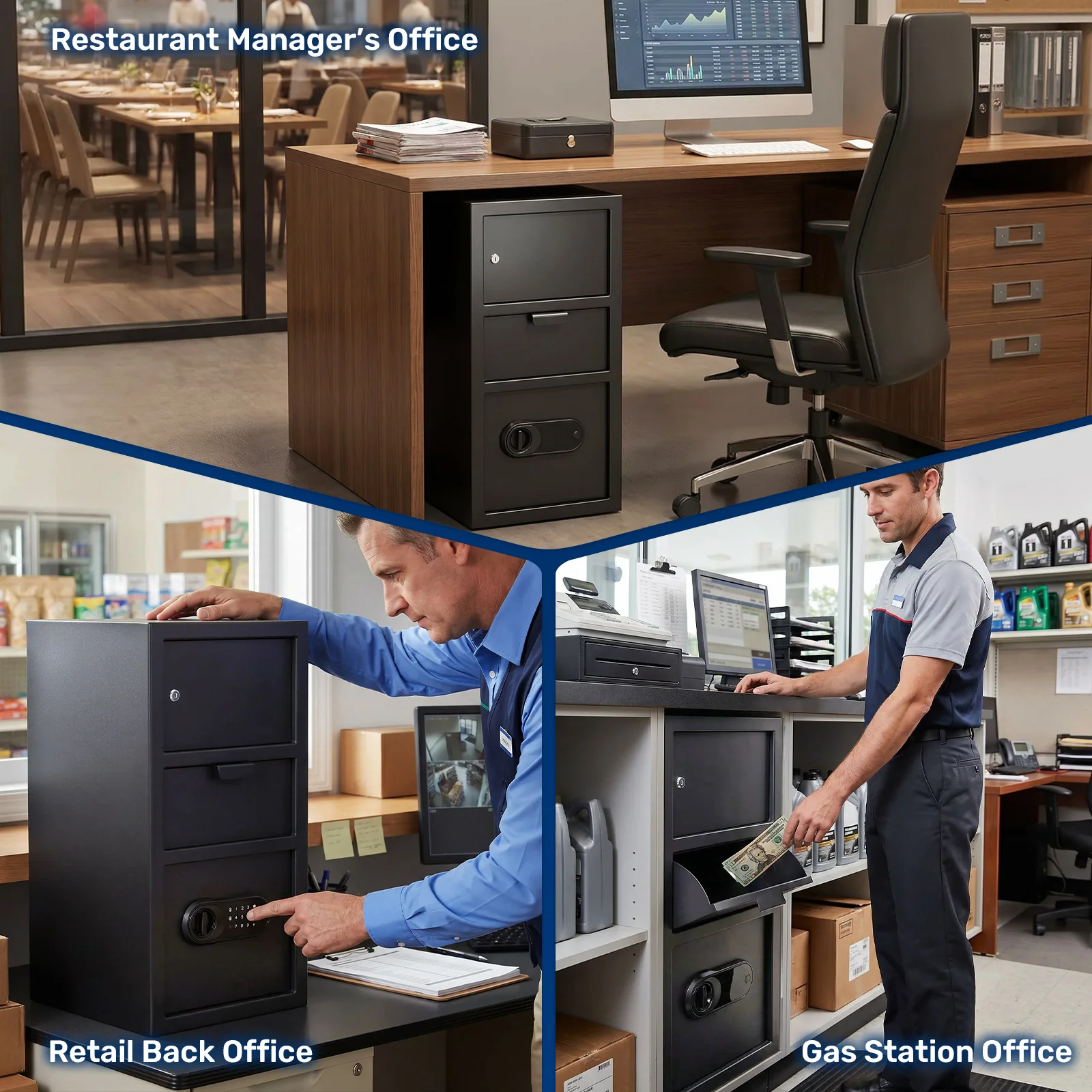SF0803 Drop Safe, 6.0 Cu Ft Large Capacity Fingerprint Dual Door - Image 9